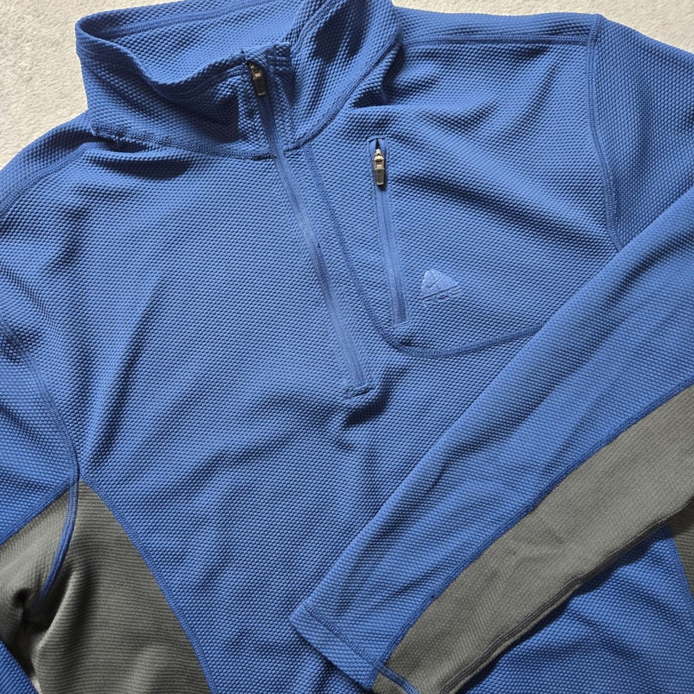 Nike ACG Dri-FIT Mens Large Blue Grey Quarter Zip Pullover ACGM1175 Activewear